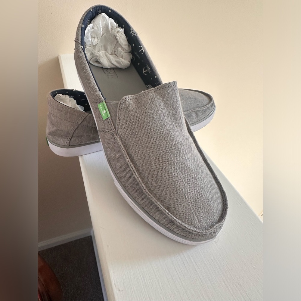 Sanuk Sideline Linen Loafers men’s Size 10.5